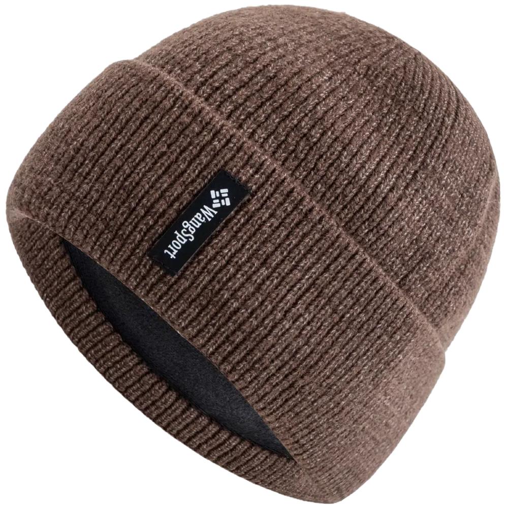 New Unisex Letter Warm Winter Hats Stylish Plush Fur Lined Soft Beanie Cap Thick Winter Sports Knitted Hats For Men Women