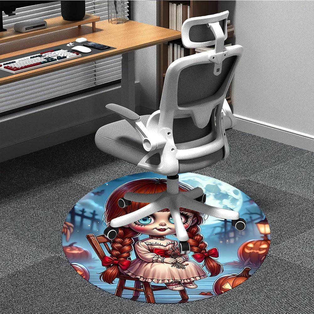 

1pc AnnaBelle Chair Carpet for Office Non-Slip, Soft & Comfortable, Carpet for Office, Gaming, Lightweight Round Floor Mat yy251021029 80cm by 80cm