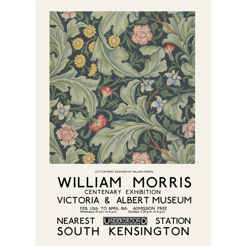 William Morris Leaf Flower Plant Wall Art Canvas Painting Gallery Nordic Posters And Prints Pictures For Home Living Room Decor