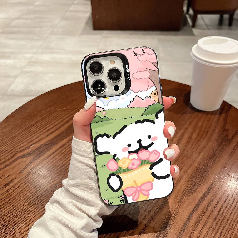 Maltese Cute Line Puppy Dog For IPhone 17 16 15 14 13 12 11 Pro Max Plus Matte Color Back Phone Cover