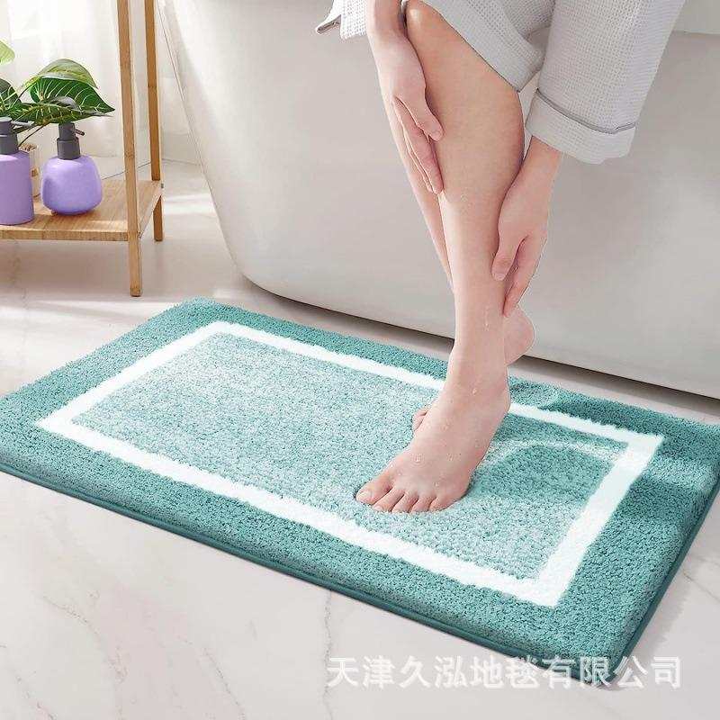

Plush Carpet Bathroom Absorbent Foot Mat Household Dirt Resistant and Non Slip Bathroom Floor Mat 40*50cm