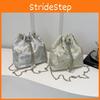 Stylish New Chinese Style Bucket Bag With Embroidered Silk And Trendy Chain Strap