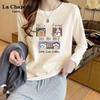 La Chapelle Women's Sweet Style Cotton Long Sleeve T-Shirt