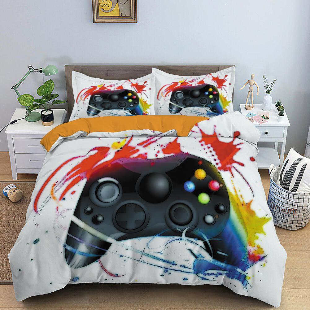 

RunGrape Комплект постельного белья с пододеяльником Двуспальный Полуторный Квинсайз Кингсайз 240x220 Скандинавский Чехол на кровать 135 Евро Постельное белье Игровое Постельное белье 200x200 FR Single 140x200 cm