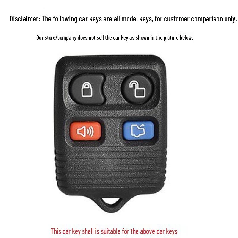 Gold Edge Car Key Case for Ford Lincoln Mercury (3/4 Button)