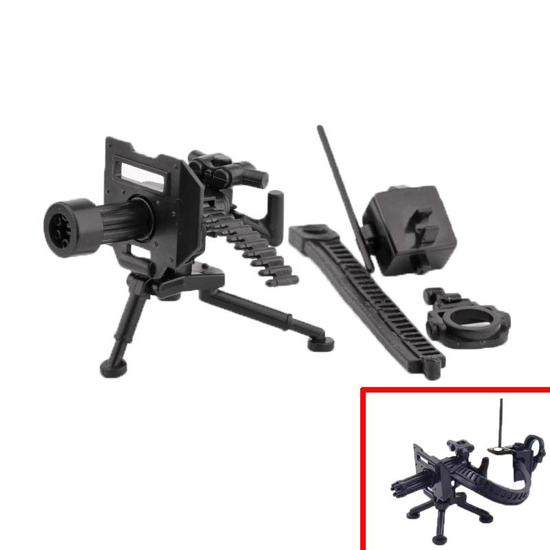 WWII Military Building Block Set Solider Figures Weapons Guns Gatlin M2 Heavy Machine Sentry Post Missile Launching Device MOC Toys  Playsets