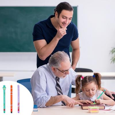3 Pcs Erasable Gel Ink Pens Cartoon Seahorse Clownfish Turtle Erasable Ballpoint Pen with Built-in Eraser Rollerball Pen for School Office Supplies