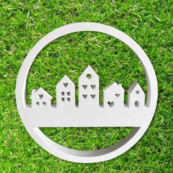 Silicone House Mold Architectural Shape Mold Mold Resin Construction Circle Candle Heat-Resistant DIY Craft