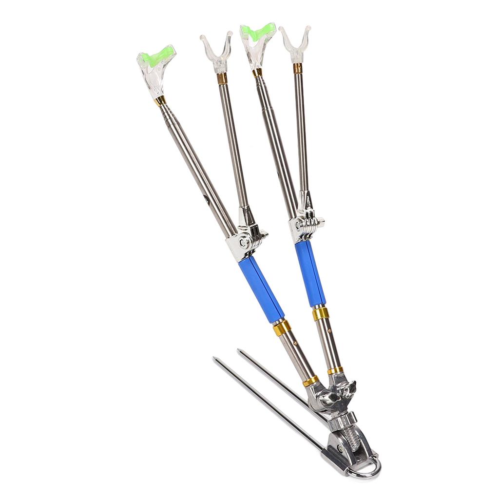 Telescopic Fishing Rod Support Stainless Steel 1.7m Fishing Box Bracket with Ground Insertion for Various Terrains