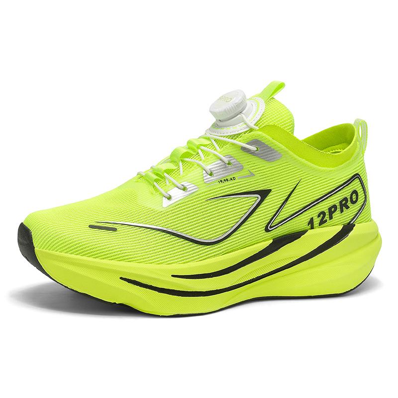 Men Rotary Buckle Running Shoes Ultra Lightweight Sports Sneakers Breathable Casual Trainers 36-46 36