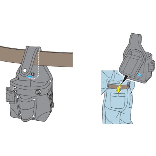 Jefcom Densan Pocket High Pouch, Quick 2-Way Attachment Type, Mini Waist Bag, MDH-20