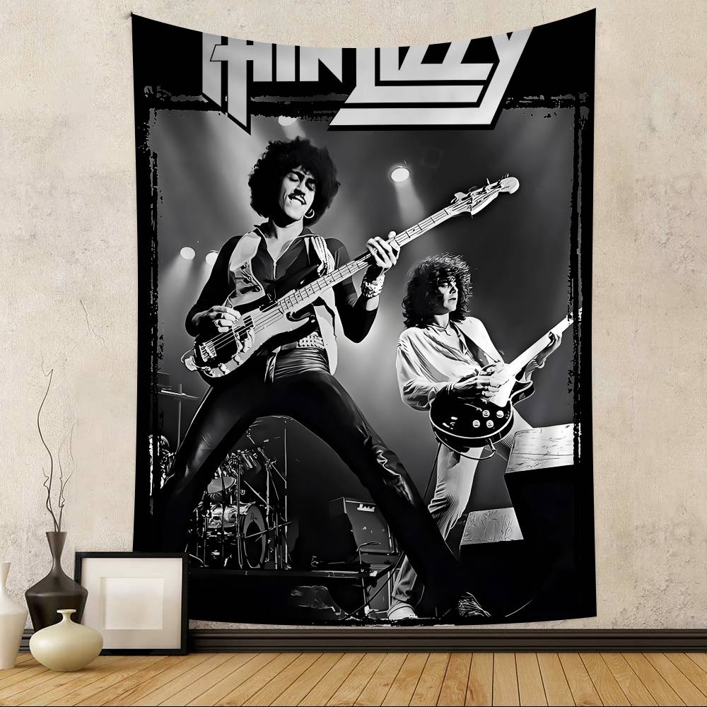 Tapestry da Parete Fai-da-te Anime Band Rapper Classica Thin Lizzy per Soggiorno Casa Dormitorio Decorazione Arte da Parete