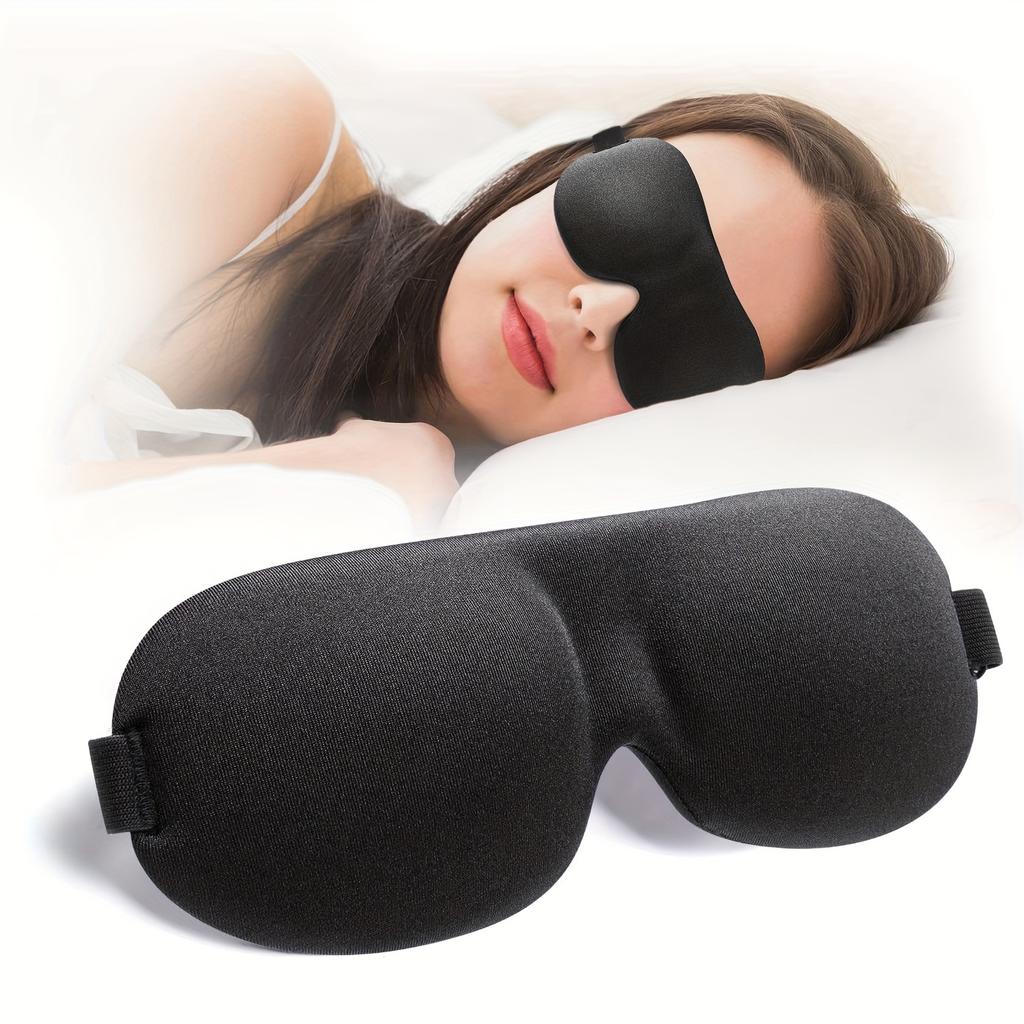 1pc Unisex Sleep Mask 3D Light Blocking Eye Mask Comfortable Polyester Ideal for Supine and Side Sleepers Eyepatch Mass Air Flow 3
