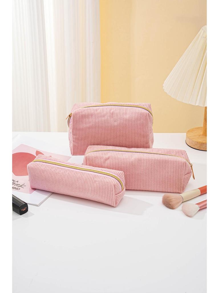 Minimalistisches Cord-Etui & Make-up-Tasche im koreanischen Stil - Große Kapazität, niedliches Design.