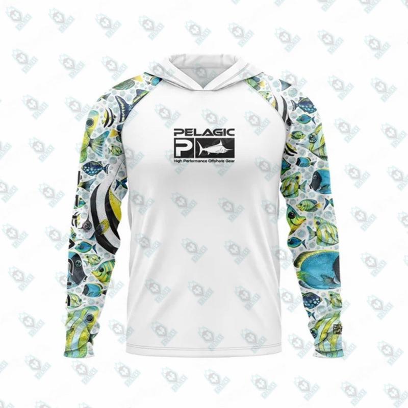 Dunkelblau UV-Schutz Langarm Angel-Kapuzenpullover