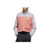 Adidas Neo Color Block Printed Vintage Stand Collar Sports Jacket Women Jacket Pink GM2283