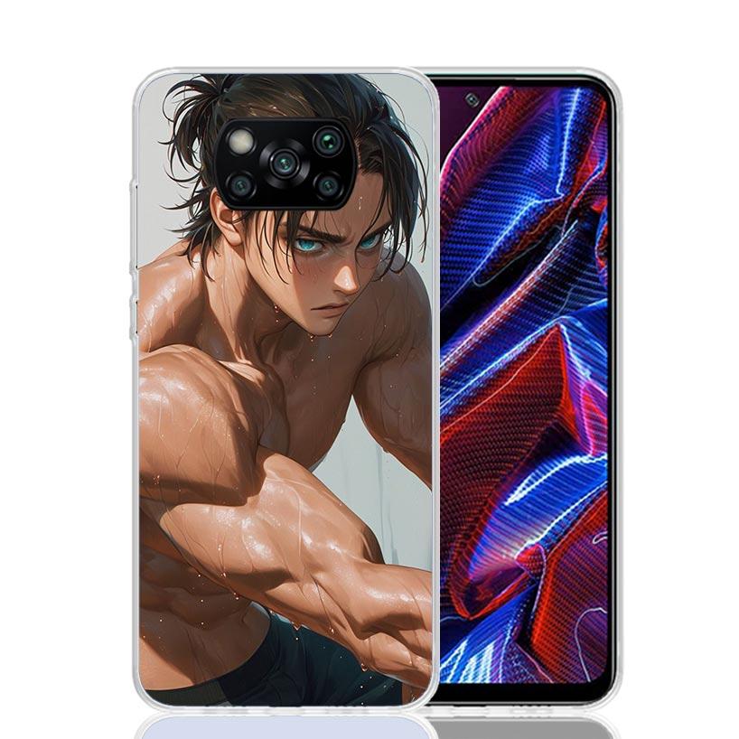 A-Attack on T-Titan Eren Yeager Phone Case For Xiaomi Poco X7 X6 X5 Pro F7 Ultra Redmi 15C 15 13 13C 12 12C 10 10A 10C 9 9A 9C 9
