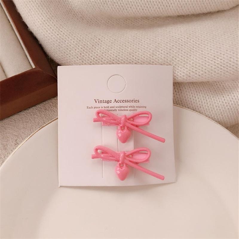 2pcs/set Children s Korean Hair Clips Hair Bowknot Hairpin For Girls Vintage Sweet Hair Grip Elegant Hair Accessories