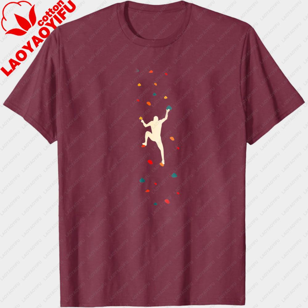 Climbing Lover T Shirt Men TShirt Summer Casual Fashion Cotton Short Sleeve Juggling Silhouette Design Fun Streetwear Gift Top