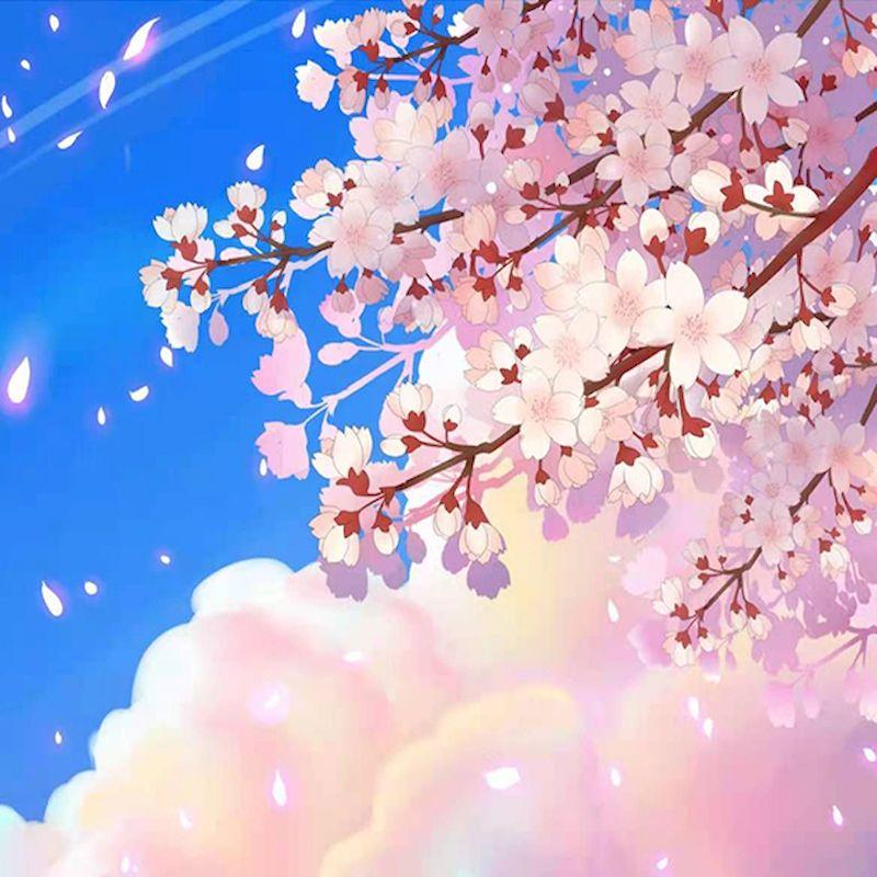 

20x20cm Framed Cherry Blossom Scenery Painting By Numbers Kits Diy Idea Landscape Number Painting Unique Gift Picture On Numbers 20x20cm with frame красный