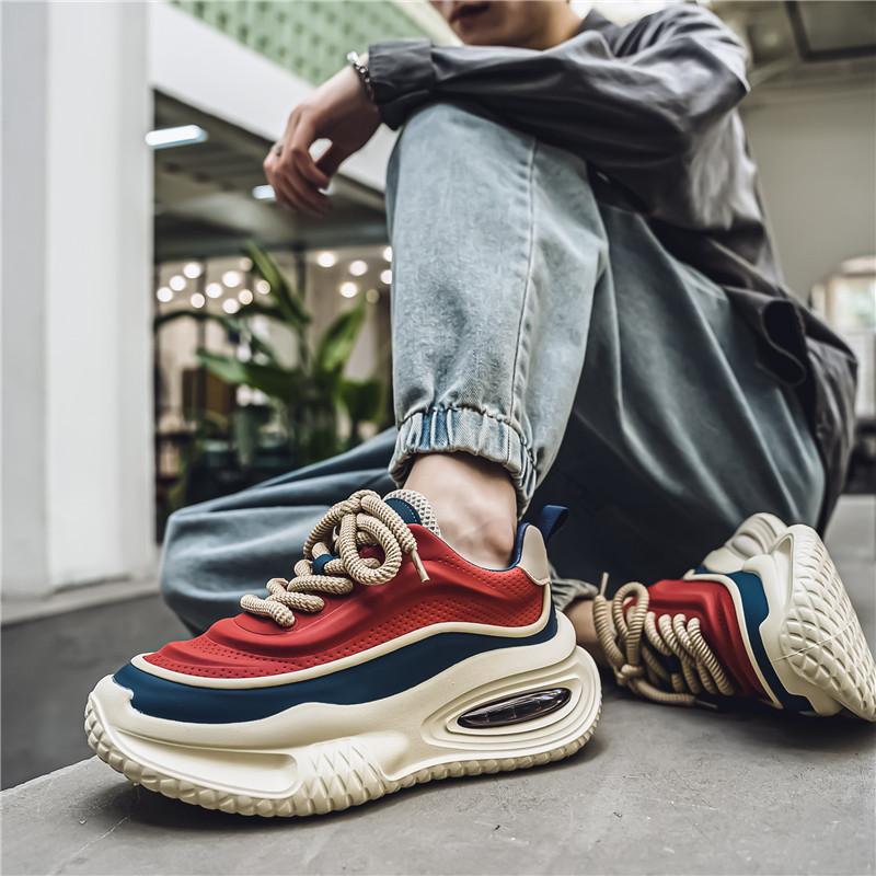 Spring and Autumn breathable dad shoes casual shoes thick-soled inner height-increasing sports tide shoes