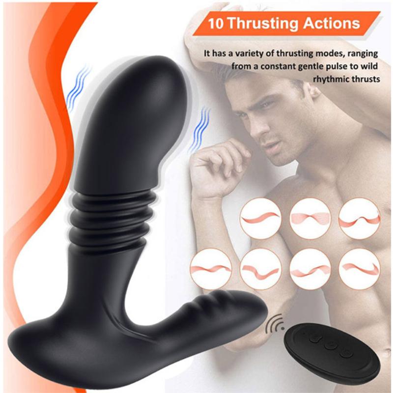 Prostate Massager for Men - Vibrating Anal Plug with Stretching Design, P-Spot Stimulator, Adult Sex Toy for Powerful Orgasms
