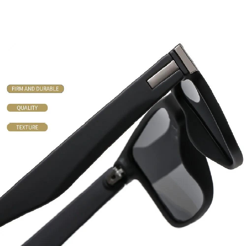 Retro Polarized Fashion Sunglasses Men Women Brand Designer Square  Frame Driving Mirror Sun Glasses