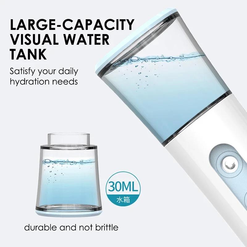 Rechargeable Mini Portable Humidifier Nano Mister Facial Steamer Device Beauty Spray Hydrating Apparatus Cold Spray Apparatus