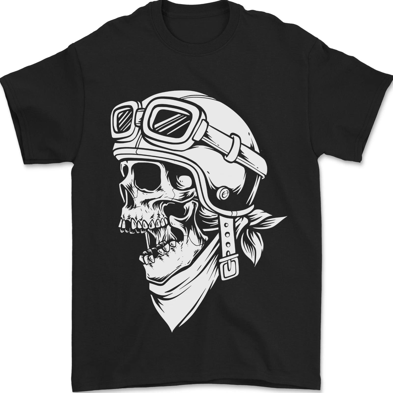 

Biker Outlaw Motorbike Motorcycle Skull Mens T-Shirt 100% Cotton L