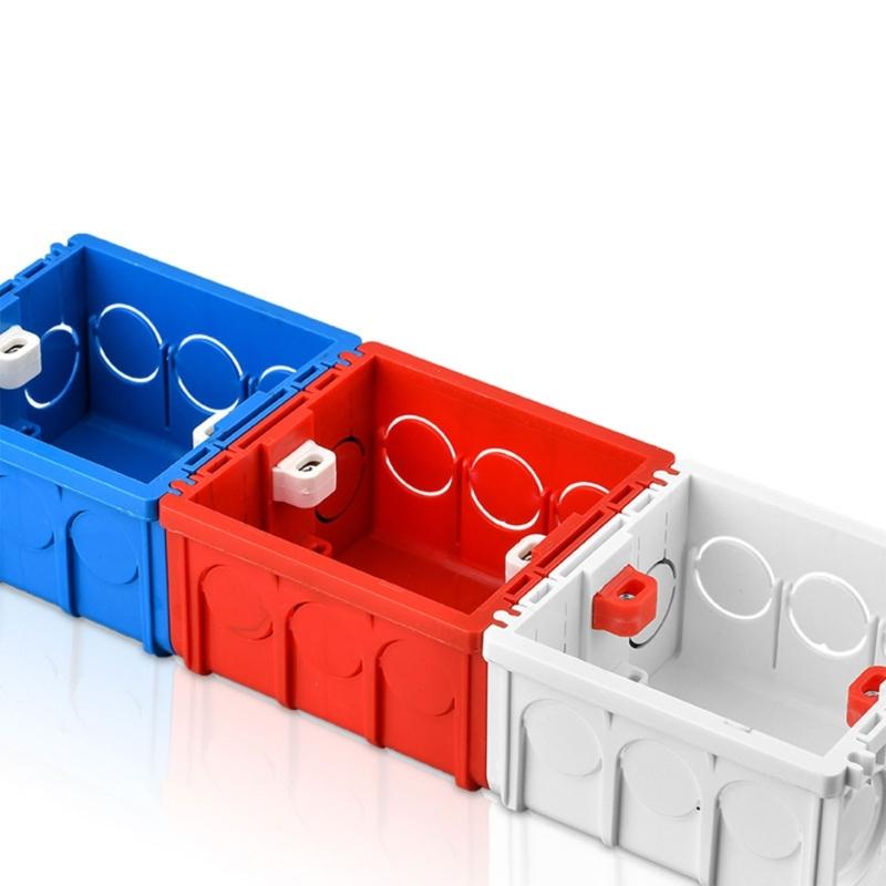 Dustproof PVC Wall Switch Socket Box Type 86 Mounting Back Box Wall Switch Socket-Plug Single Switch White Bottom Box