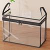 Book Storage Bag Transparent Visible With Zipper Handle Organizer Bag Multifunctional Dustproof Large Capacity Moisture