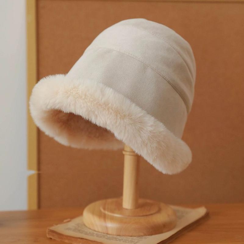 

Плюшевая нечеткая панама для женщин, теплая пушистая рыбацкая шапка из искусственного меха, зимняя лыжная уличная ветрозащитная теплая шапка с флисовой подкладкой one average size бежевый