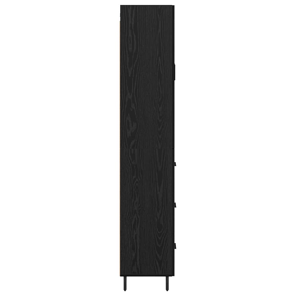 Highboard 2 pcs Black Oak Effect Particleboard