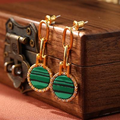Schmuck Trendiges Neues Design Kreisdesign Anhänger Modische Ohrringe Langer Und Schlichter Stil Retro Ohrringe