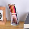 Iron Wire Decompression Pen Holder - Retractable Metal Spring Round Office Organizer