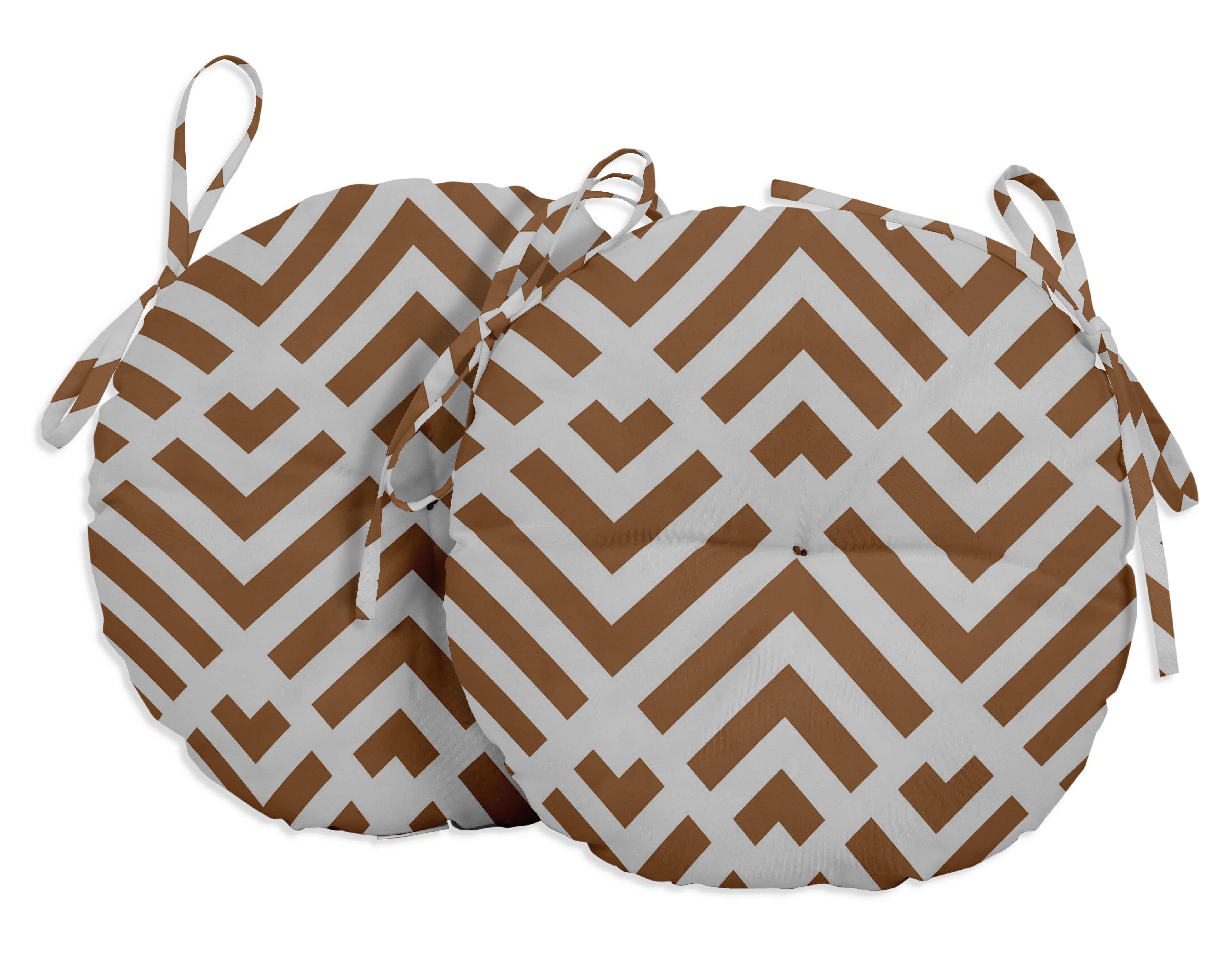 

Vargottam Indoor Outdoor Round Bistro Chair Cushions Block Print 15-Inch Bistro Chair Pads Waterproof Seat Chair Cushion 15x4 коричневий