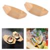 50 Peças Barquinhos de Servir de Madeira 12X6X3Cm Bétula Natural Bandeja Descartável para Petiscos Lanches Aperitivos Formato de Casamento