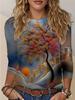 Spring Autumn Long Sleeve O-Neck Women T Shirts 3D Print Streetwear Casual Loose Tops Tees Plus Size