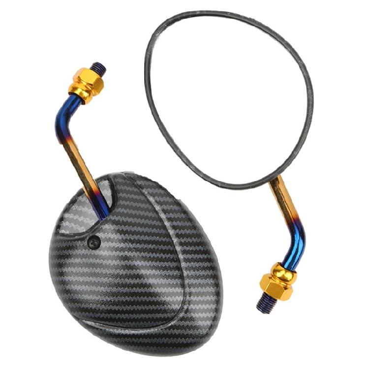 1 Pair Replacement Motorcycle Glass Rearview Side Glass Handlebar Mounted 10mm