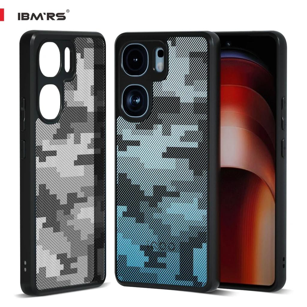 (Comes with wrist strap)IBMRS for vivo iQOO Neo9S Pro+ Case,Camo Frosted transparent Shockproof Protection Case