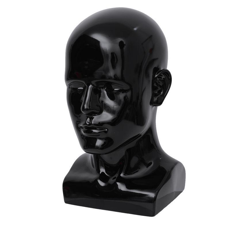 Men's Mannequin Head with Shoulder for Displaying Hats, Masks, and Glasses