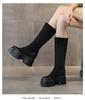 Thick Soled Long Boots for Women 2024 Autumn and Winter New Thick Heel Waterproof Platform Boots for Women Raising Shoes