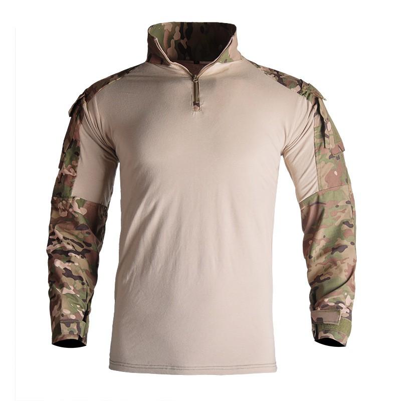 Tactical Camouflage Cycling Jersey Breathable Wear-resistant Outdoor Training Shirt Men Women