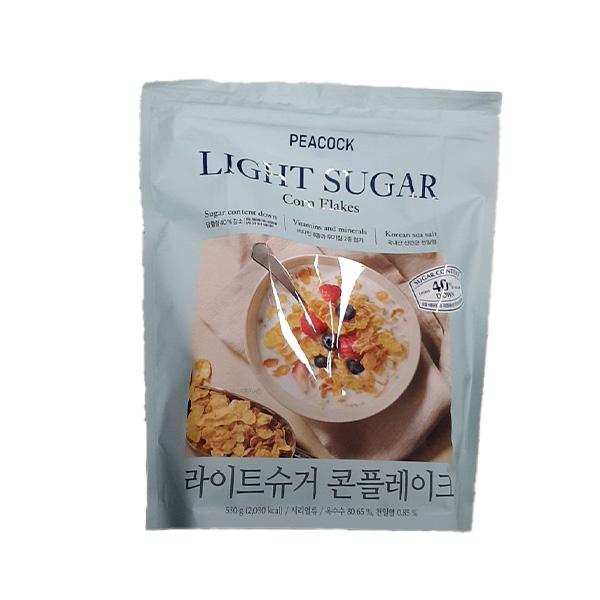 Кукурузные хлопья Peacock Light Sugar 530г