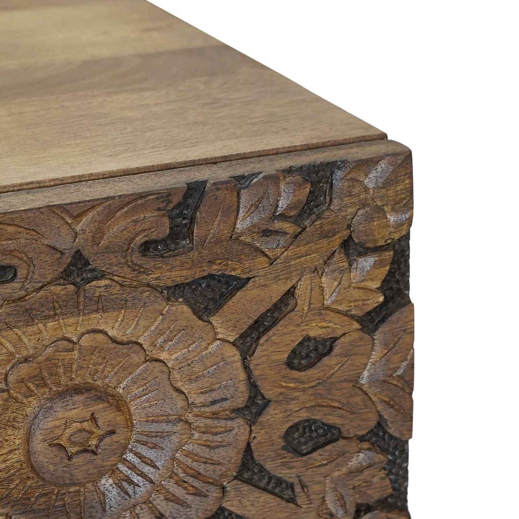 Bedside Table Brown 50 x 33 x 60 cm Solid Mango Wood
