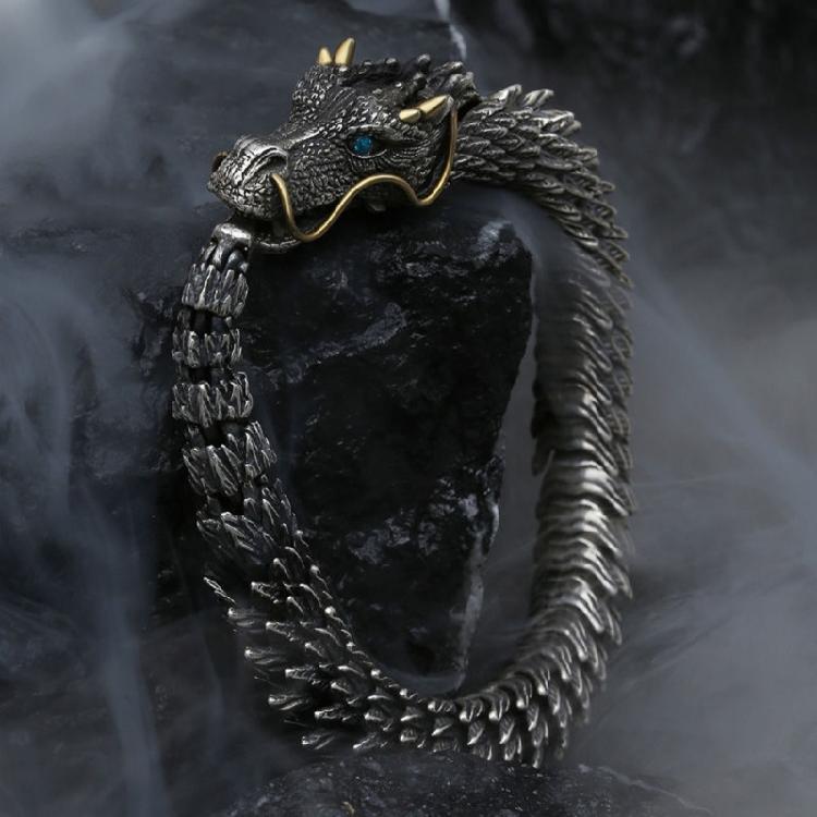 Nákotníková řetízková náramek Steampunk Rockový náramek pro motorkářské šperky Náramek na zápěstí Cool