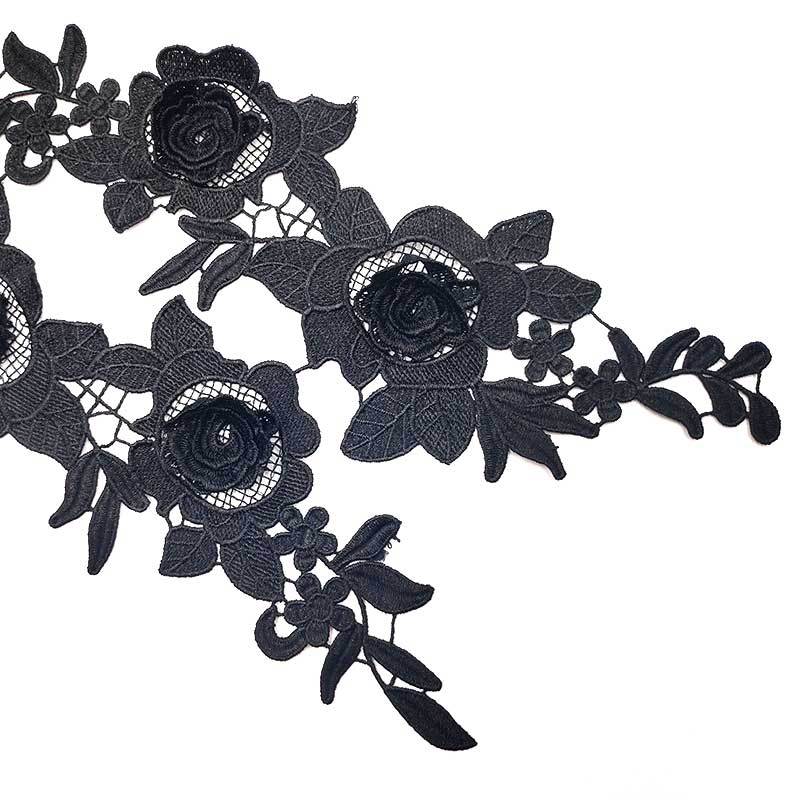 Water-soluble lace to flowers, three-dimensional hollow embroidery, heavy work double-layer appliqués, DIY lace accessories