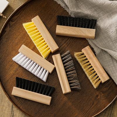 Solid Wood Horse Hair Shoe Brush Solid Wood Hair Brush Pig Hair Shoe Brush Multifunctional Nylon Wire Brush Household Shoe Brush