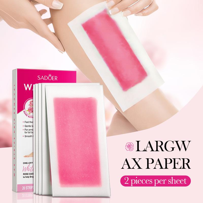 Plant Double-sided Hair Removal Wax Paper SADOER Armpit Hair Leg Hair Body Hair Removal Cream