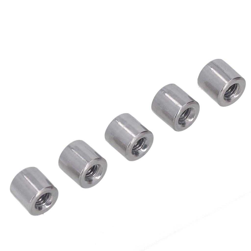 50Pcs Coupling Nut Round M4 Stainless Steel Rod Connector Nut Female Thread Fastener